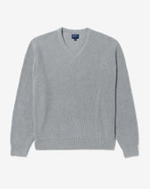 V-Neck Shaker Stitch Sweater