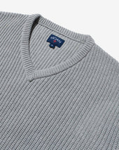 V-Neck Shaker Stitch Sweater