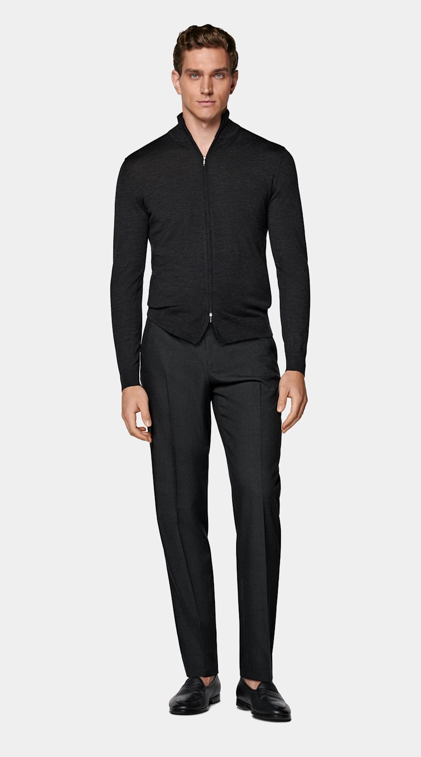 Merino Zip Cardigan