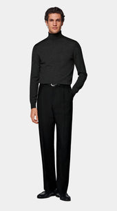 Dark Grey Merino Turtleneck