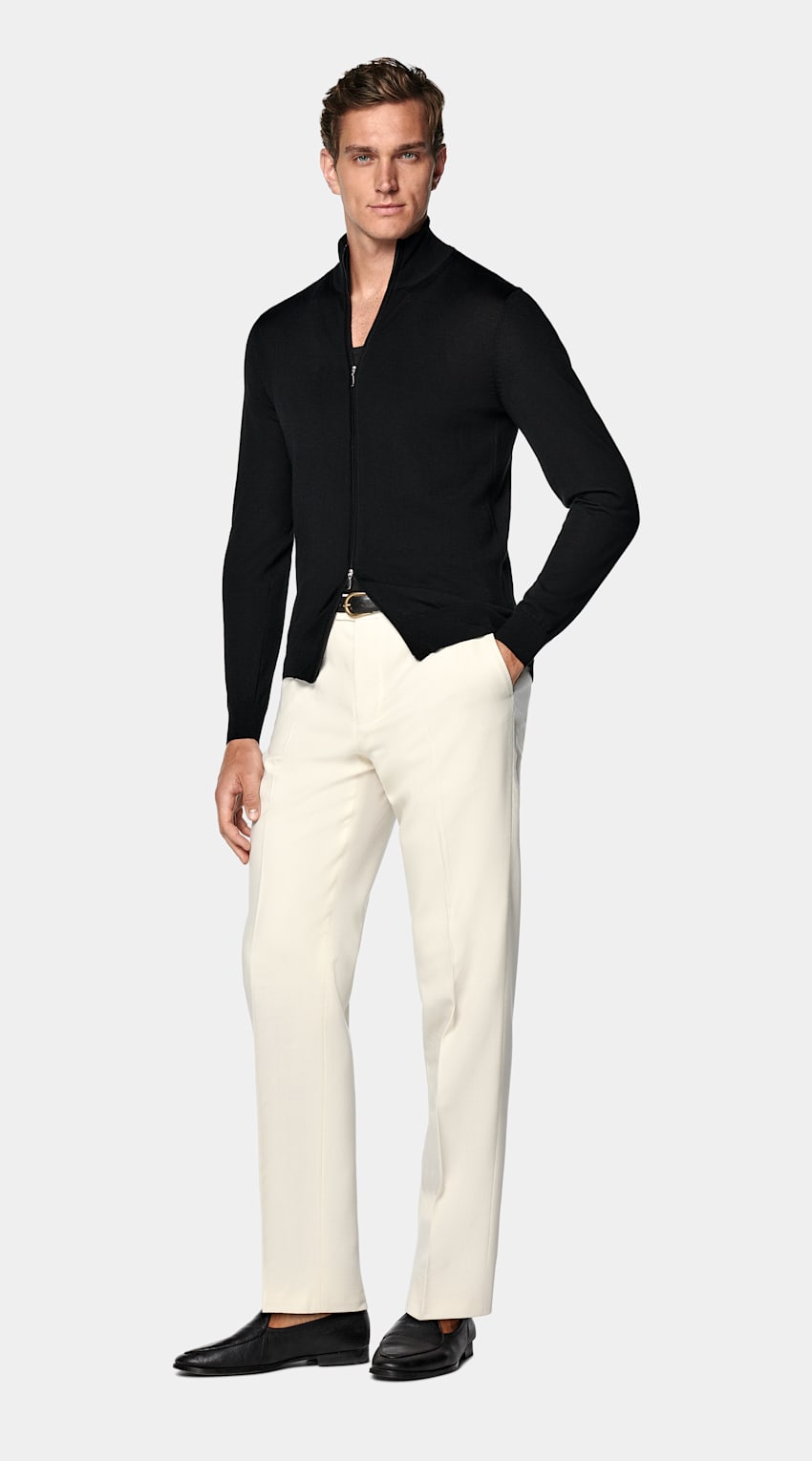 Merino Zip Cardigan