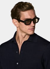 Merino Long Sleeve Polo Cardigan