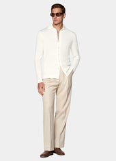 Merino Long Sleeve Polo Cardigan