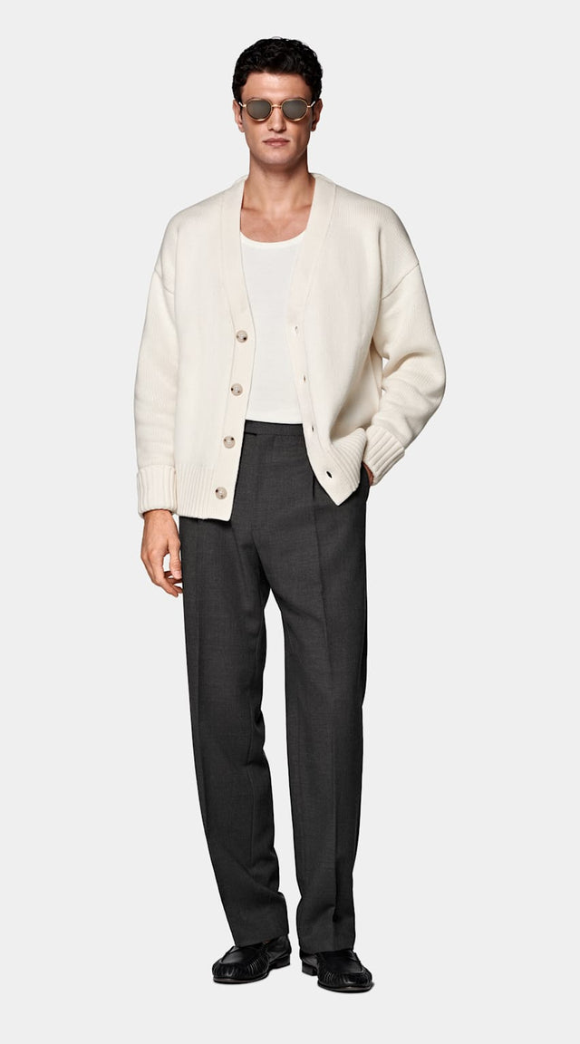 Off-White Merino Oversized Cardigan