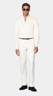 Off-White Merino Half Zip