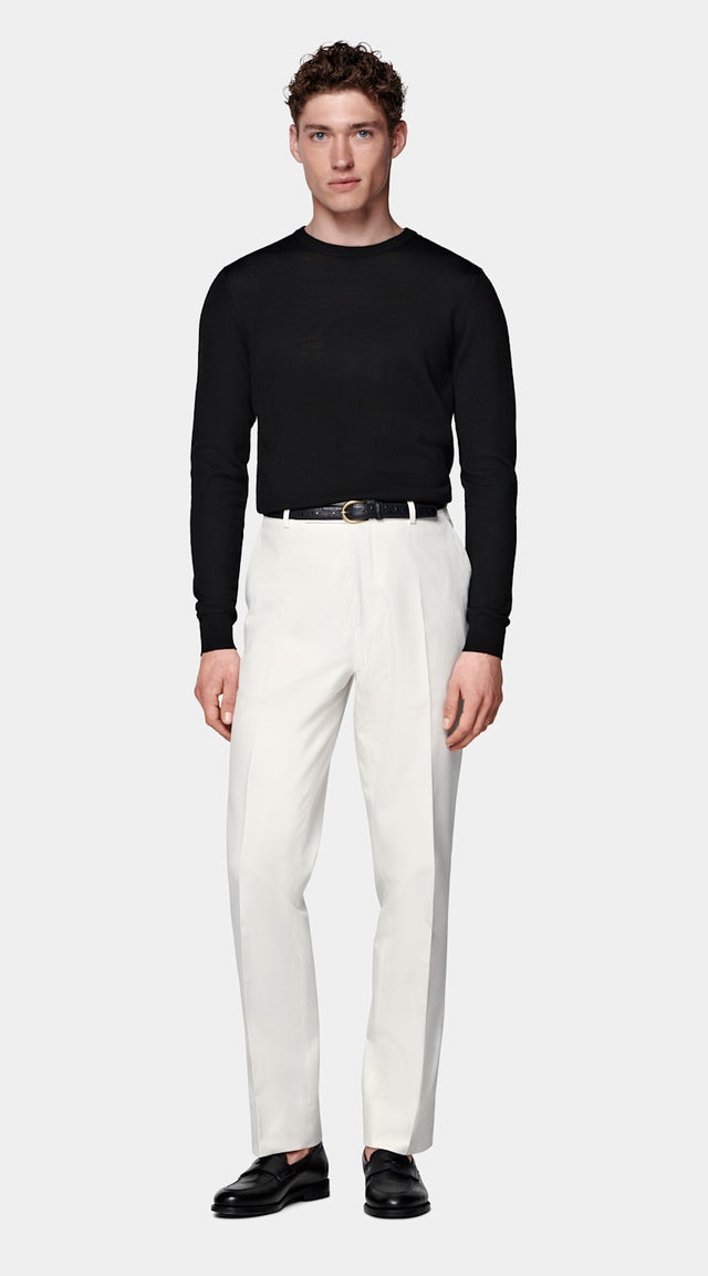 Black Merino Crewneck