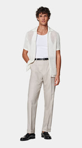 Off-White Crochet Polo Cardigan