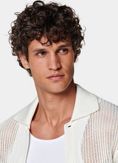 Crochet Polo Cardigan