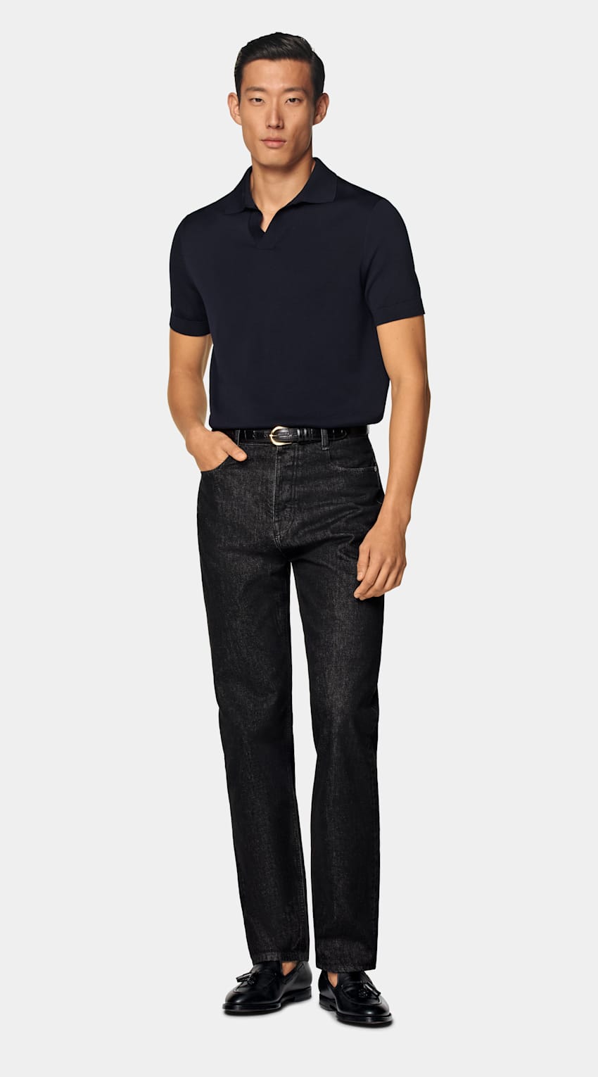 Buttonless Polo