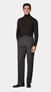 Dark Brown Merino Turtleneck