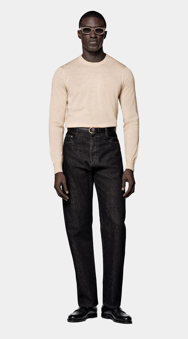 Sand Merino Crewneck
