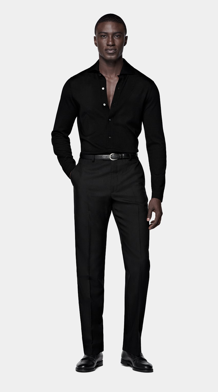 Merino Long Sleeve Polo Cardigan