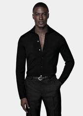 Merino Long Sleeve Polo Cardigan