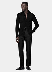 Merino Long Sleeve Polo Cardigan