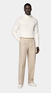 Off-White Ribbed Turtleneck