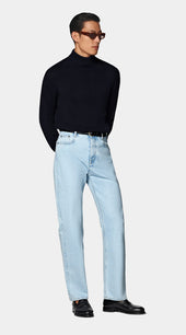 Navy Ribbed Turtleneck