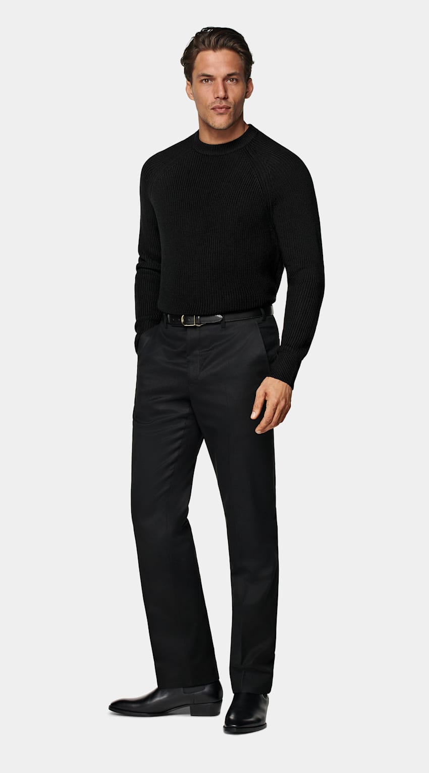 Ribbed Merino Crewneck