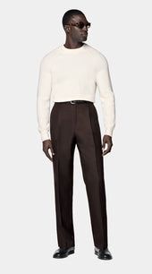 Off-White Ribbed Merino Crewneck