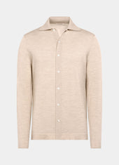 Merino Long Sleeve Polo Cardigan