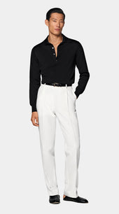 Black Long Sleeve Polo