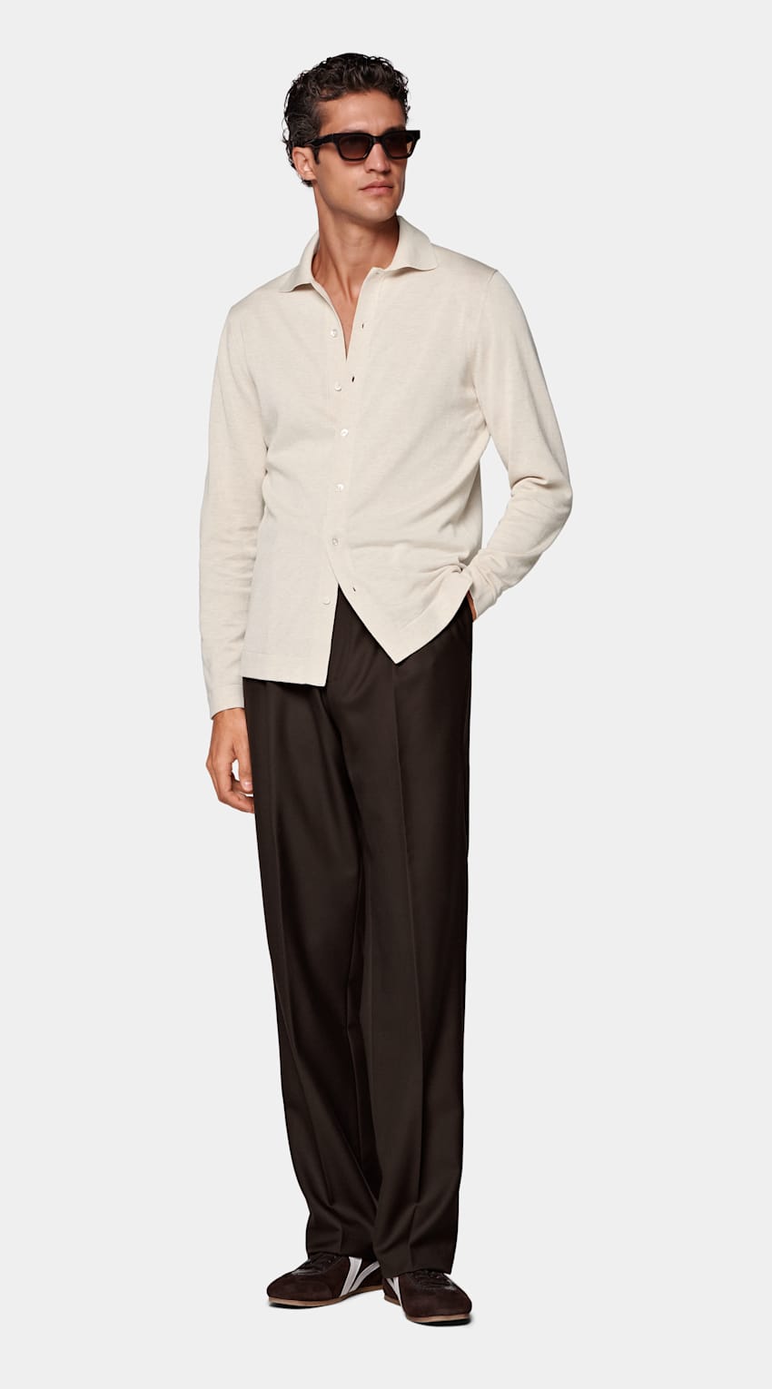 Long Sleeve Polo Cardigan