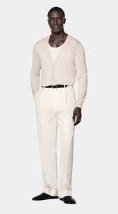 Sand V-Neck Cardigan