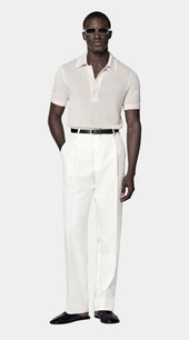 Light Grey Crochet Polo