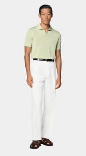 Light Green Buttonless Polo