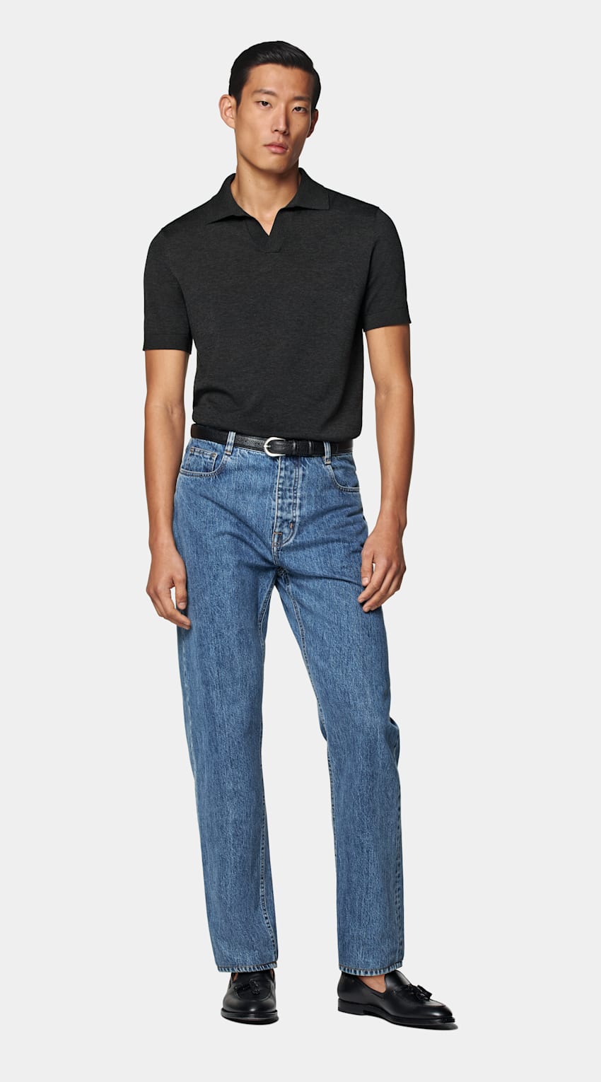 Buttonless Polo