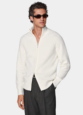 Ribbed Zip Cardigan