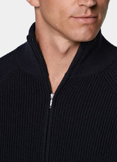 Ribbed Zip Cardigan
