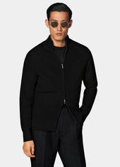 Ribbed Zip Cardigan