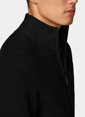 Ribbed Zip Cardigan