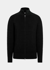 Ribbed Zip Cardigan