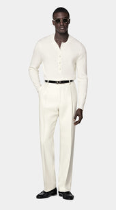 Off-White Ribbed Henley