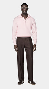 Pink Long Sleeve Polo
