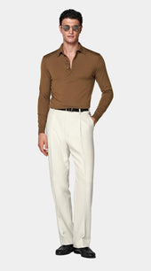 Brown Long Sleeve Polo