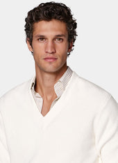 Ribbed V Neck