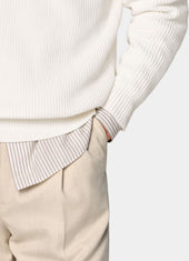 Ribbed V Neck