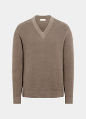 Ribbed V Neck