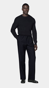 Navy Ribbed Crewneck