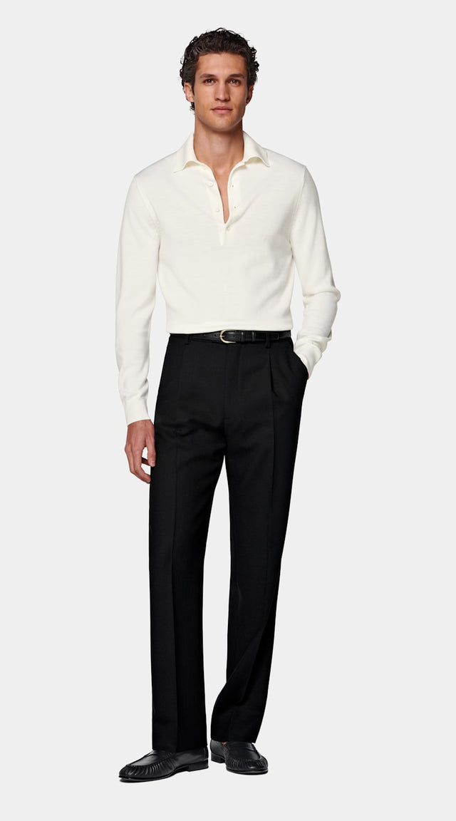 Off-White Long Sleeve Polo