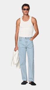 Off-White Ribbed Tank Top