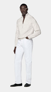 Light Taupe Mouliné Half Zip