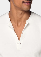 Ribbed Short Sleeve Henley