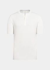 Ribbed Short Sleeve Henley