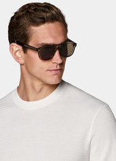 Jacquard Short Sleeve Crewneck