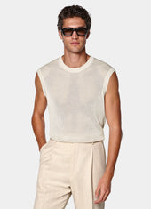 Crochet Sleeveless Crewneck