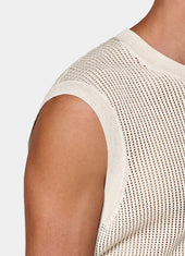 Crochet Sleeveless Crewneck
