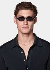 Ribbed Long Sleeve Polo